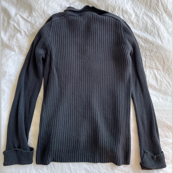 Alex Mill Navy Cotton Polo Knit Top - Picture 2 of 5